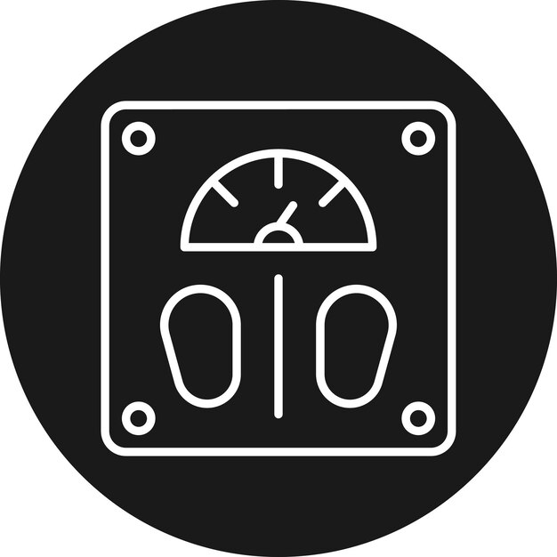 El icono del vector de control de peso se puede utilizar para el conjunto de iconos de control de salud