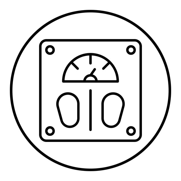 El icono del vector de control de peso se puede utilizar para el conjunto de iconos de control de salud