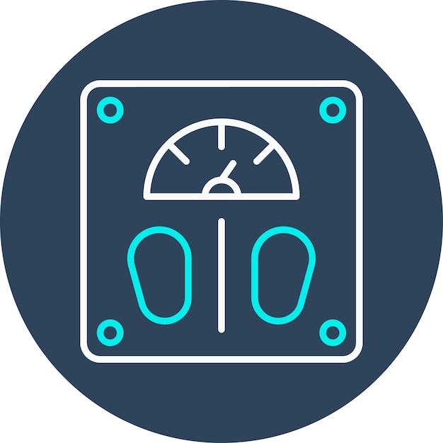 El icono del vector de control de peso se puede utilizar para el conjunto de iconos de control de salud