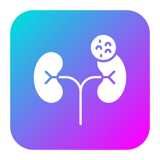 El icono del vector de control de riñón se puede utilizar para el conjunto de iconos de control de salud