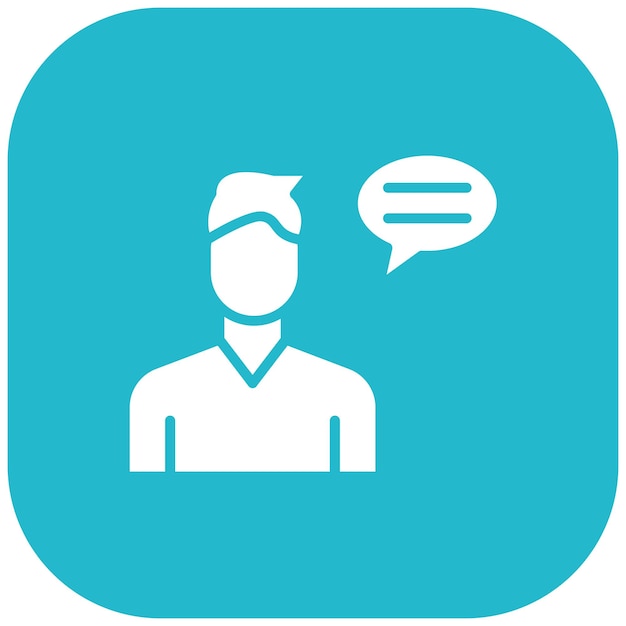 El icono del vector de conversación se puede utilizar para el conjunto de iconos de comunicaciones