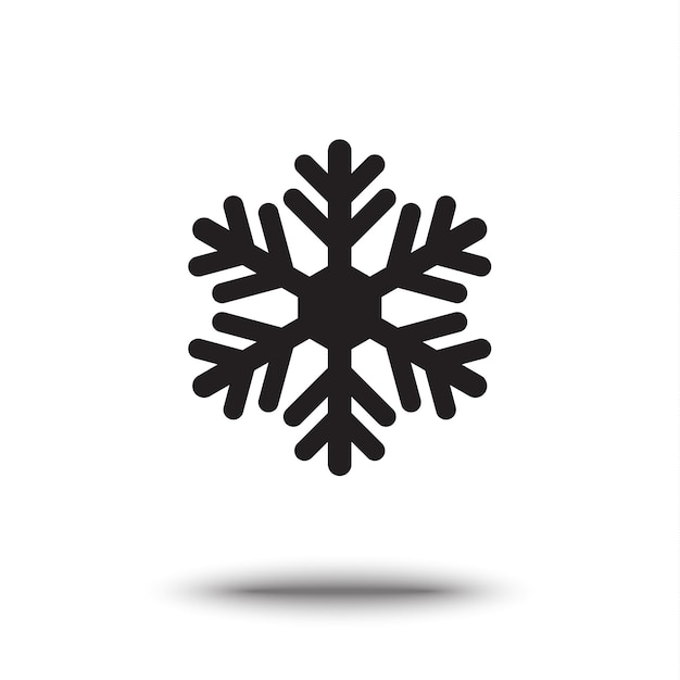 Icono de vector copo de nieve en una hoja de plata envuelta