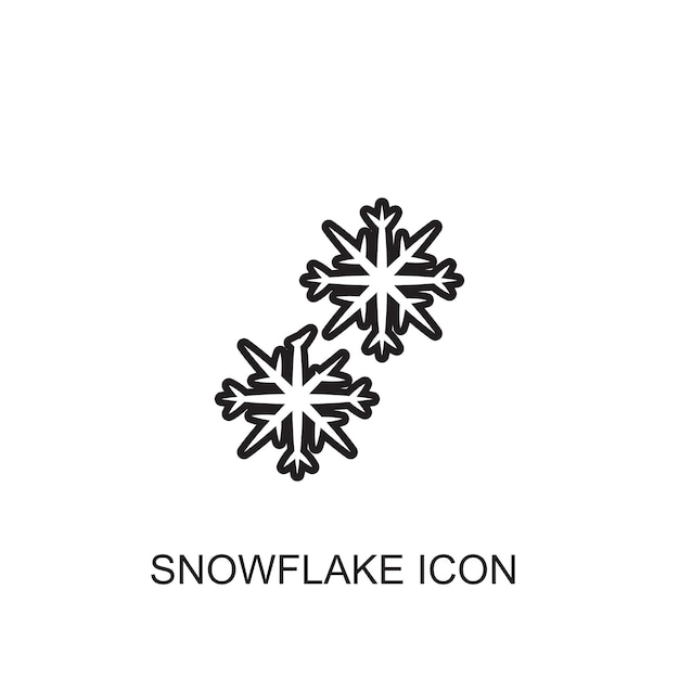 Icono de vector de copo de nieve