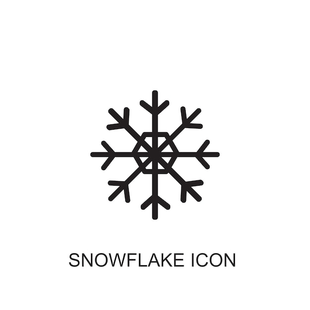 Icono de vector de copo de nieve