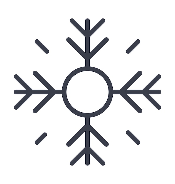 Icono de vector de copo de nieve