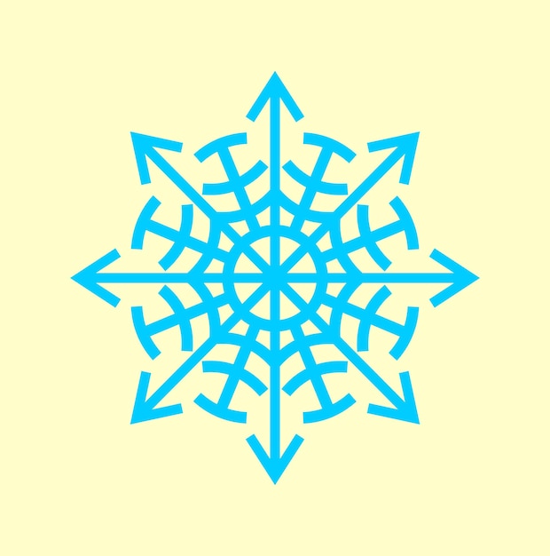 Icono del vector de copo de nieve