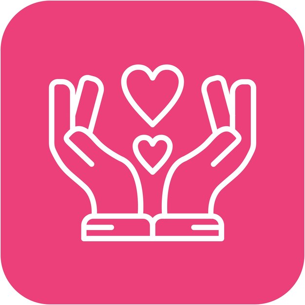 El icono del vector Corazón de Dar se puede usar para el conjunto de iconos de la encuesta