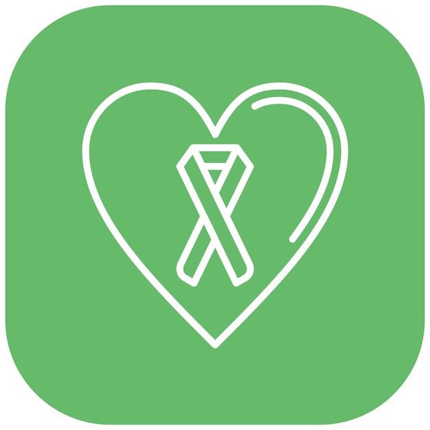 El icono del vector del corazón esperanzador se puede usar para el conjunto de iconos de quimioterapia