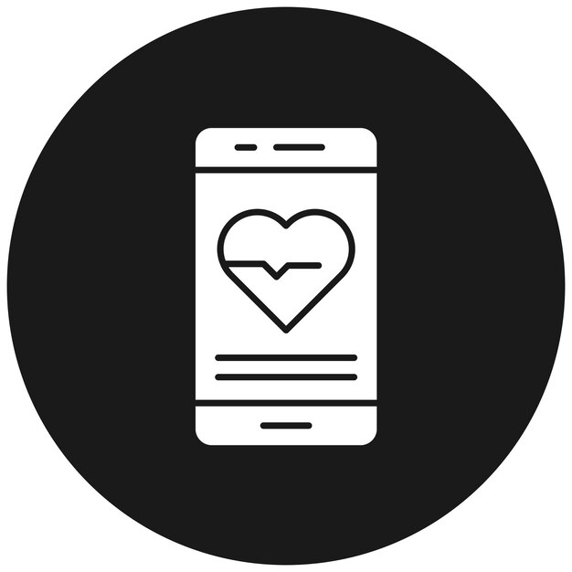 El icono del vector del corazón se puede usar para el conjunto de iconos de juegos en línea