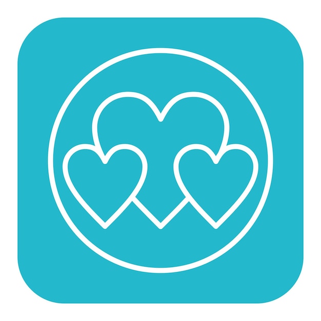 El icono del vector del corazón se puede utilizar para el conjunto de iconos de comentarios del cliente