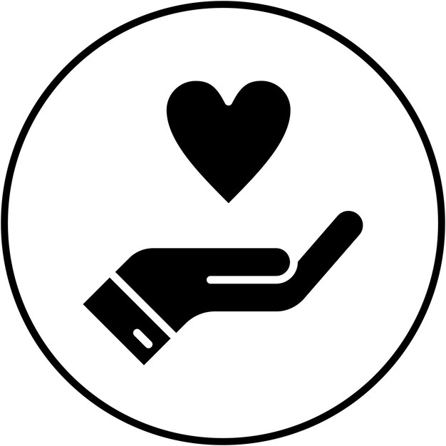 El icono del vector del corazón se puede utilizar para el conjunto de iconos de compras y comercio electrónico