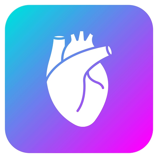 El icono del vector del corazón se puede utilizar para el conjunto de iconos médicos