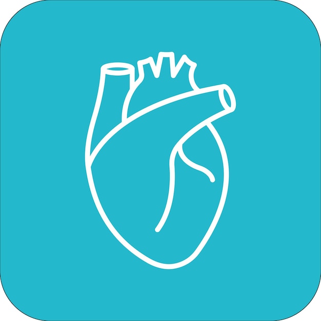 El icono del vector del corazón se puede utilizar para el conjunto de iconos médicos