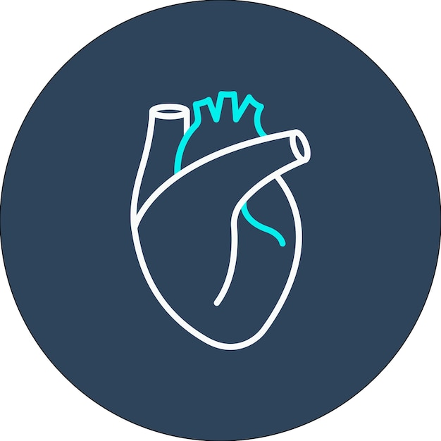 El icono del vector del corazón se puede utilizar para el conjunto de iconos médicos