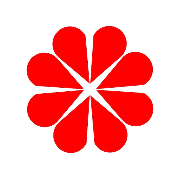 Un icono de vector de corazón roto rojo Solo corazón Rd agrietado