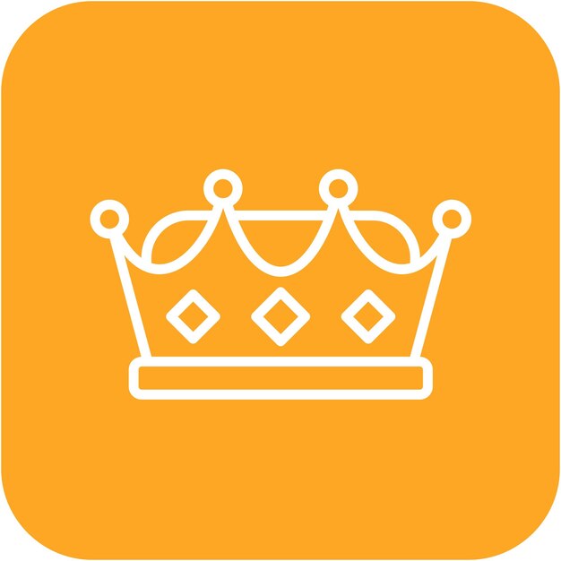 El icono del vector de la corona se puede usar para el conjunto de iconos del casino