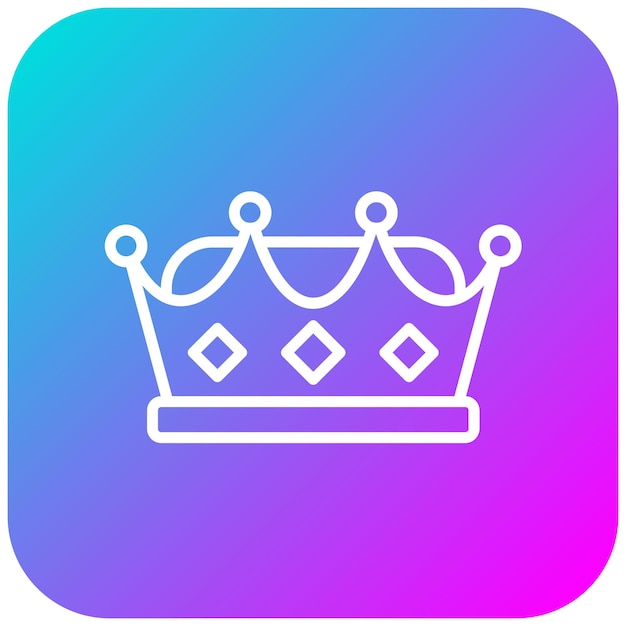 El icono del vector de la corona se puede usar para el conjunto de iconos del casino