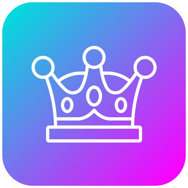 El icono del vector de la corona se puede usar para el conjunto de iconos medievales