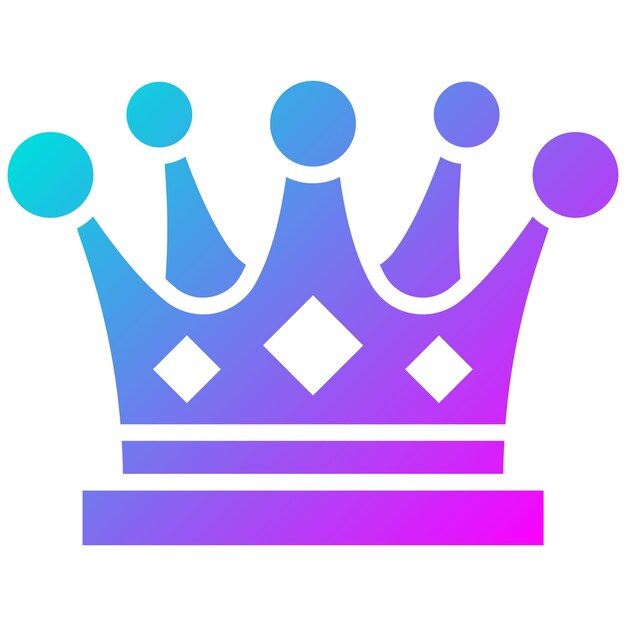 El icono del vector de la corona se puede usar para el conjunto de iconos medievales