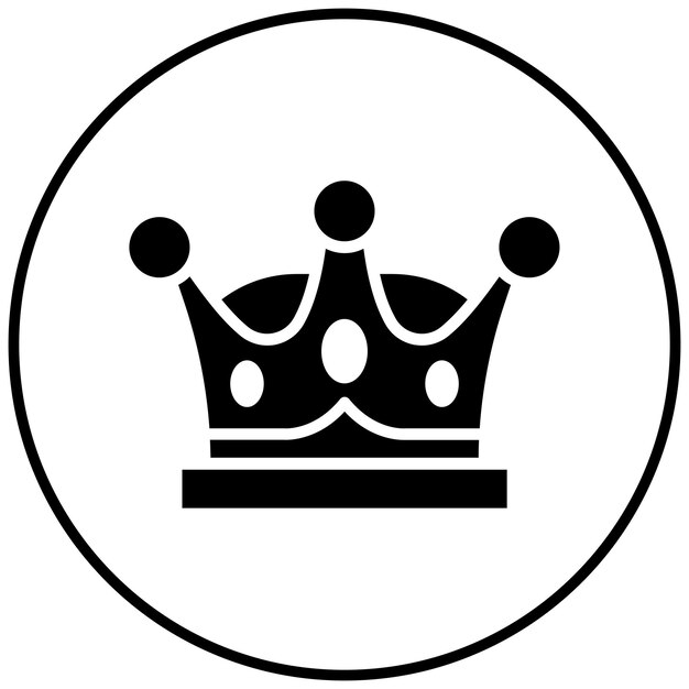 El icono del vector de la corona se puede usar para el conjunto de iconos medievales