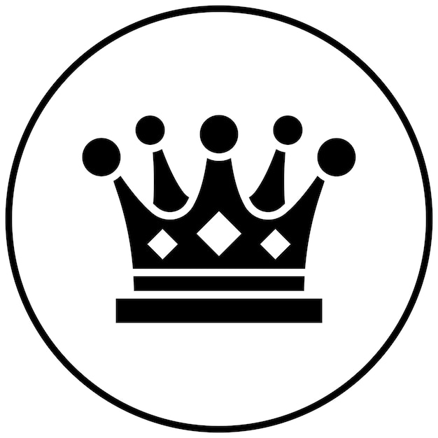 El icono del vector de la corona se puede usar para el conjunto de iconos medievales