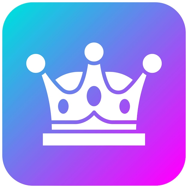 El icono del vector de la corona se puede usar para el conjunto de iconos medievales