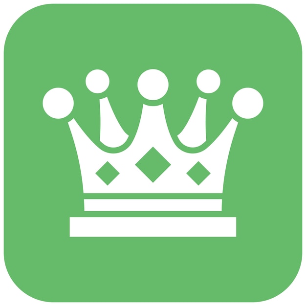 El icono del vector de la corona se puede usar para el conjunto de iconos medievales