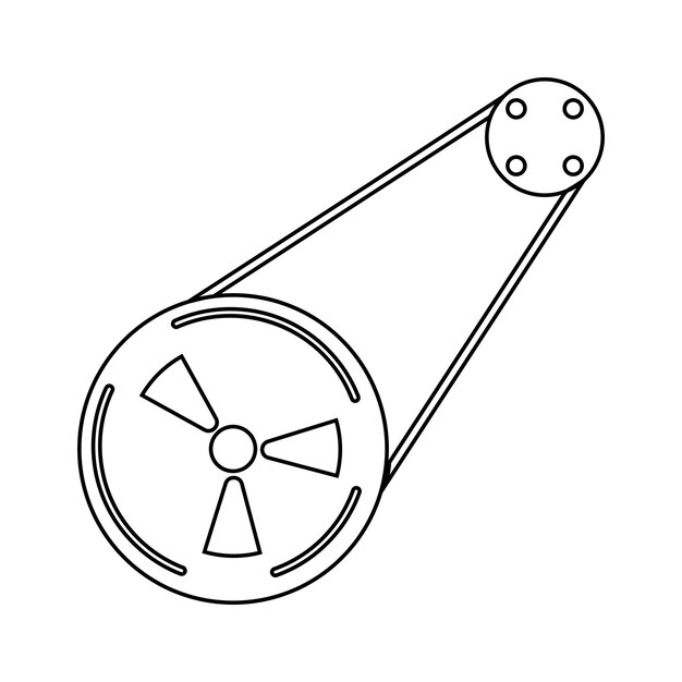 Icono de vector de correa de motor