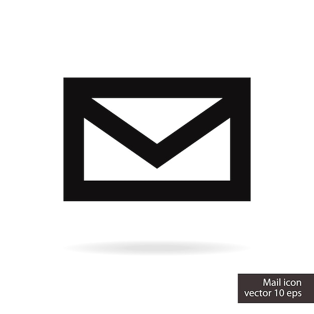 Icono de vector de correo cerrado aislado sobre fondo blanco para icono de mensaje de Internet boletín de correo no deseado cuadro de contacto signo de sobre marca 10 eps