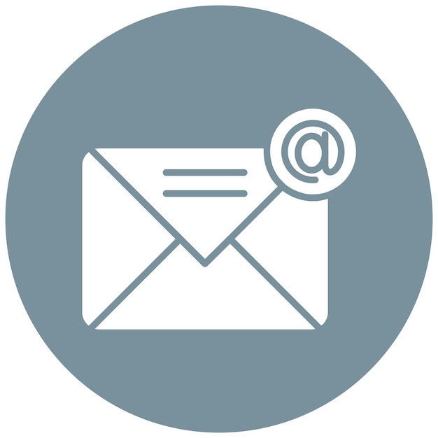 El icono del vector de correo electrónico se puede utilizar para el conjunto de iconos de contacto con nosotros