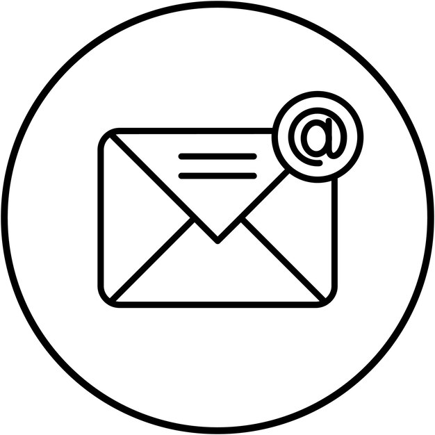 El icono del vector de correo electrónico se puede utilizar para el conjunto de iconos de contacto con nosotros