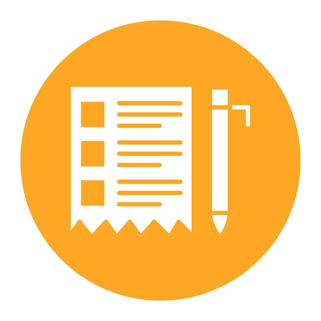 El icono del vector de corte de la lista se puede usar para el conjunto de iconos de mejoras para el hogar