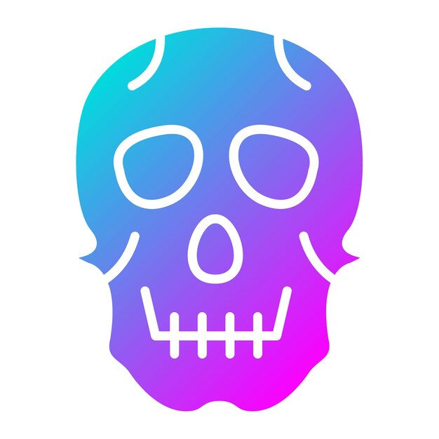 El icono del vector del cráneo se puede usar para el conjunto de iconos de la historia