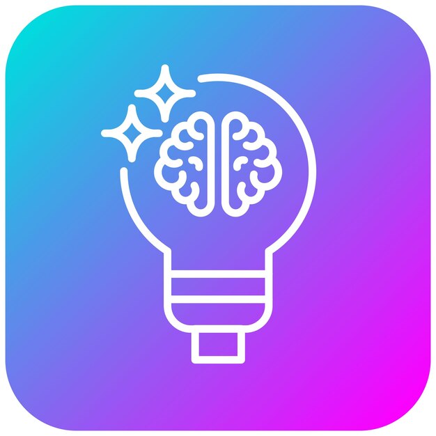 El icono del vector de creatividad se puede utilizar para el conjunto de iconos de rasgos de personalidad