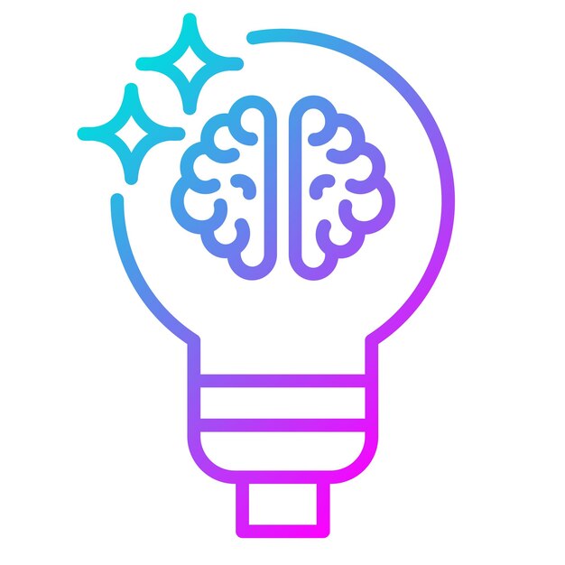 El icono del vector de creatividad se puede utilizar para el conjunto de iconos de rasgos de personalidad