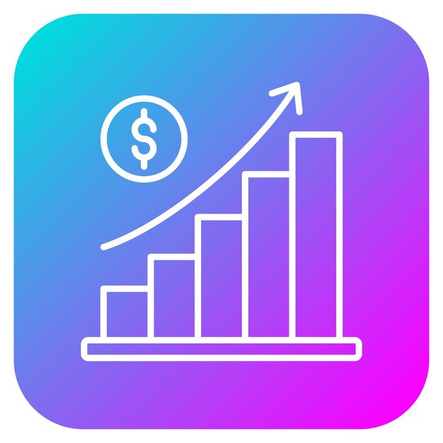 El icono del vector de crecimiento empresarial se puede utilizar para el conjunto de iconos de emprendimiento