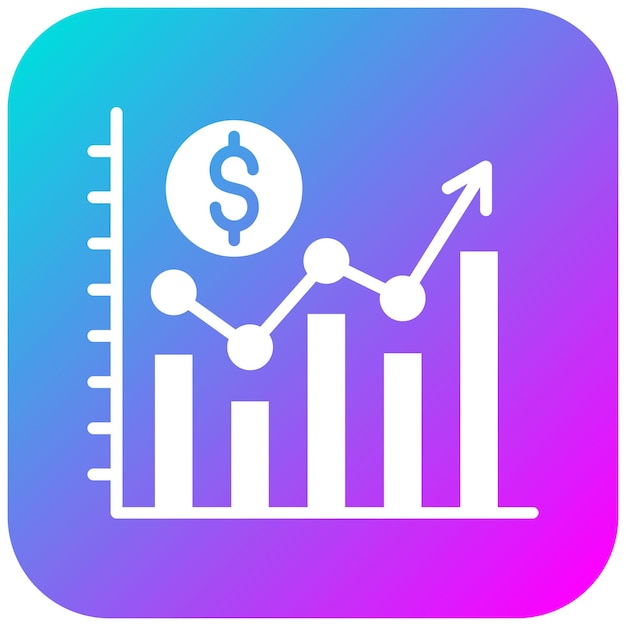 El icono del vector de crecimiento de ingresos se puede utilizar para el conjunto de iconos de Business Analytics