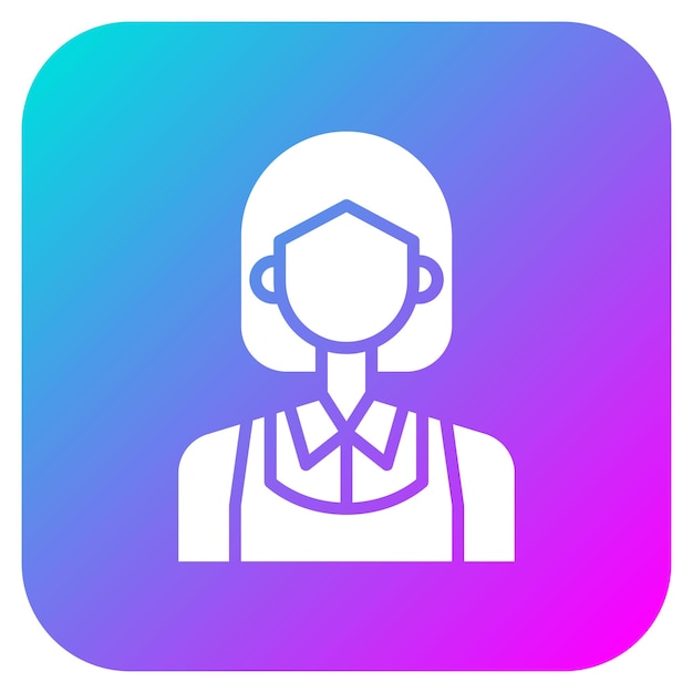 El icono del vector de la criada se puede usar para el conjunto de iconos de limpieza de la casa
