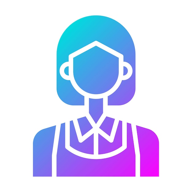 El icono del vector de la criada se puede usar para el conjunto de iconos de limpieza de la casa