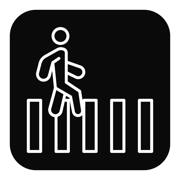 El icono del vector de cruce de carreteras se puede utilizar para el conjunto de iconos de ferrocarril