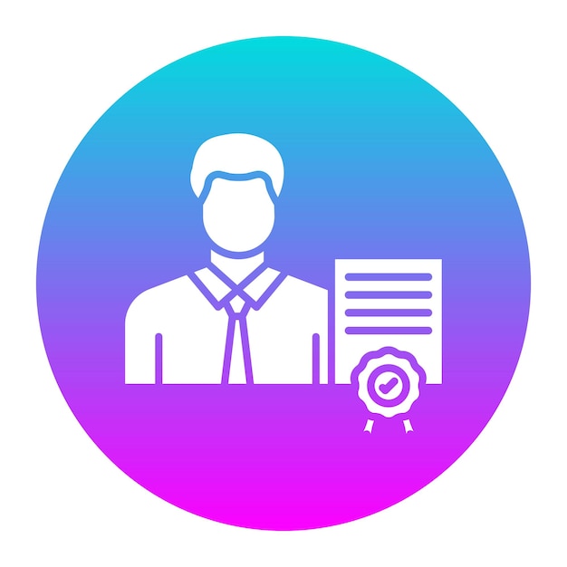 El icono del vector de cualificación se puede utilizar para el conjunto de iconos de formación empresarial