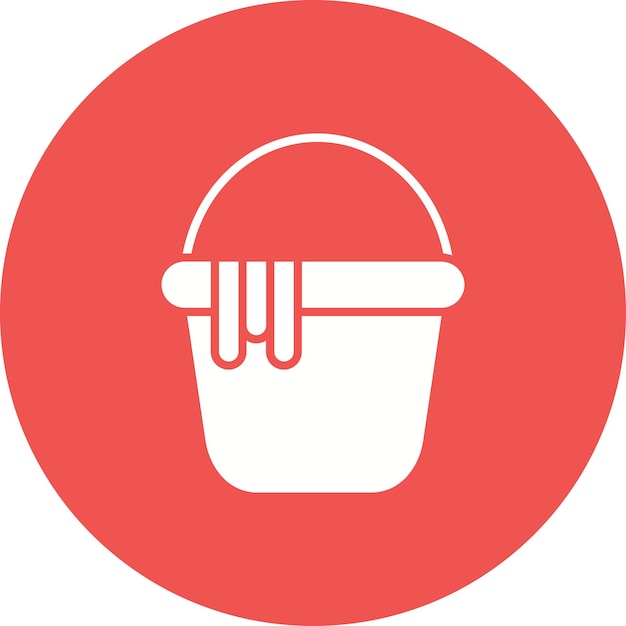 El icono del vector del cubo de agua se puede utilizar para el conjunto de iconos de la rutina de higiene