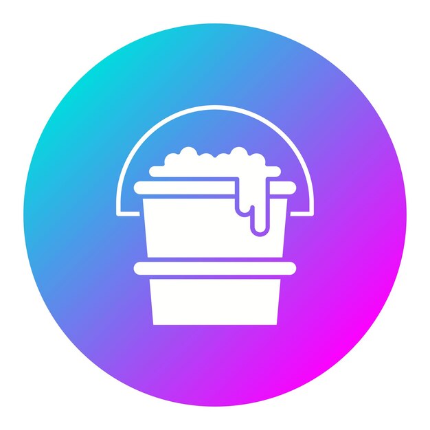 El icono del vector del cubo de agua se puede utilizar para el conjunto de iconos de la rutina de higiene
