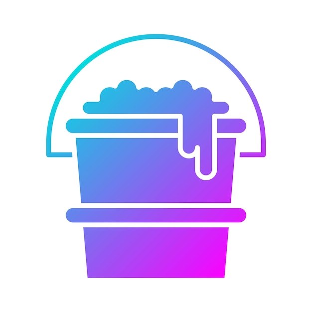 El icono del vector del cubo de agua se puede utilizar para el conjunto de iconos de la rutina de higiene