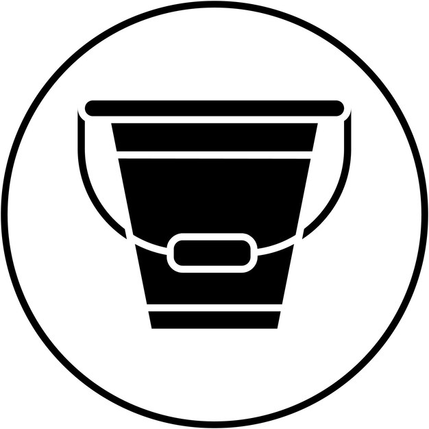 El icono del vector de cubo de arena se puede usar para el conjunto de iconos de servicios de emergencia