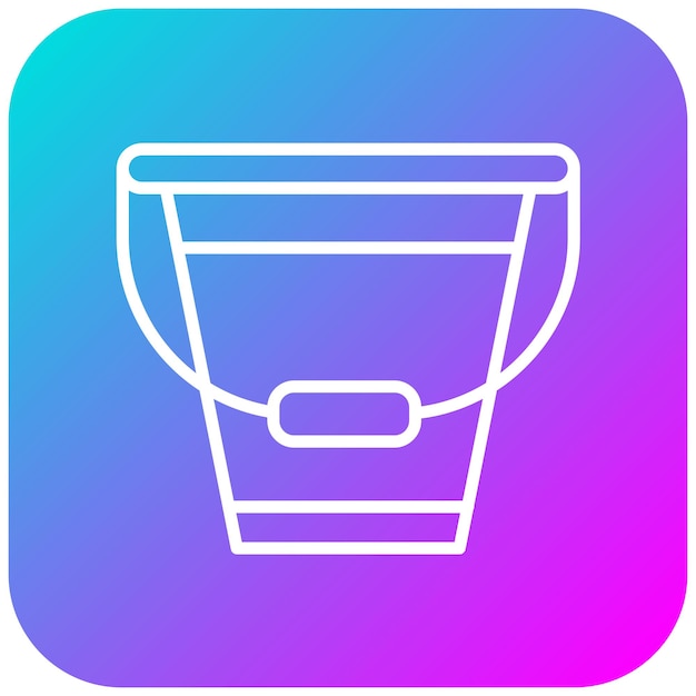 El icono del vector de cubo de arena se puede usar para el conjunto de iconos de servicios de emergencia