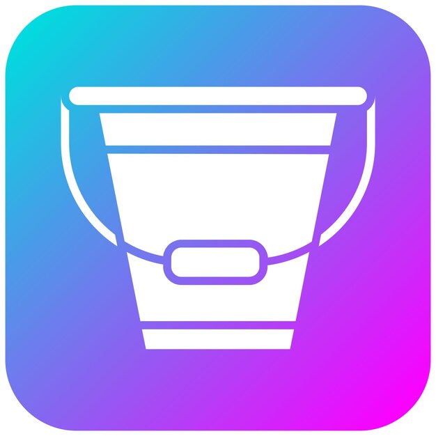 El icono del vector de cubo de arena se puede usar para el conjunto de iconos de servicios de emergencia