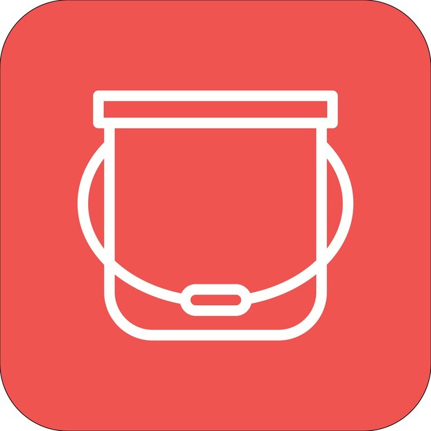 El icono del vector del cubo se puede utilizar para el conjunto de iconos de la agricultura