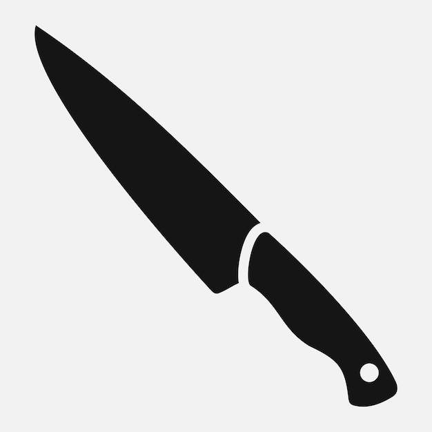 Vector icono de vector de cuchillo de cocina aislado sobre fondo blanco