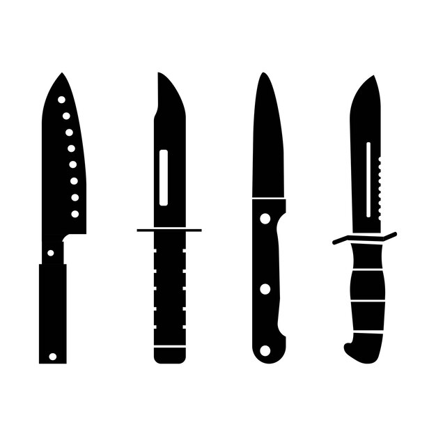 Vector icono del vector del cuchillo ilustración del vector